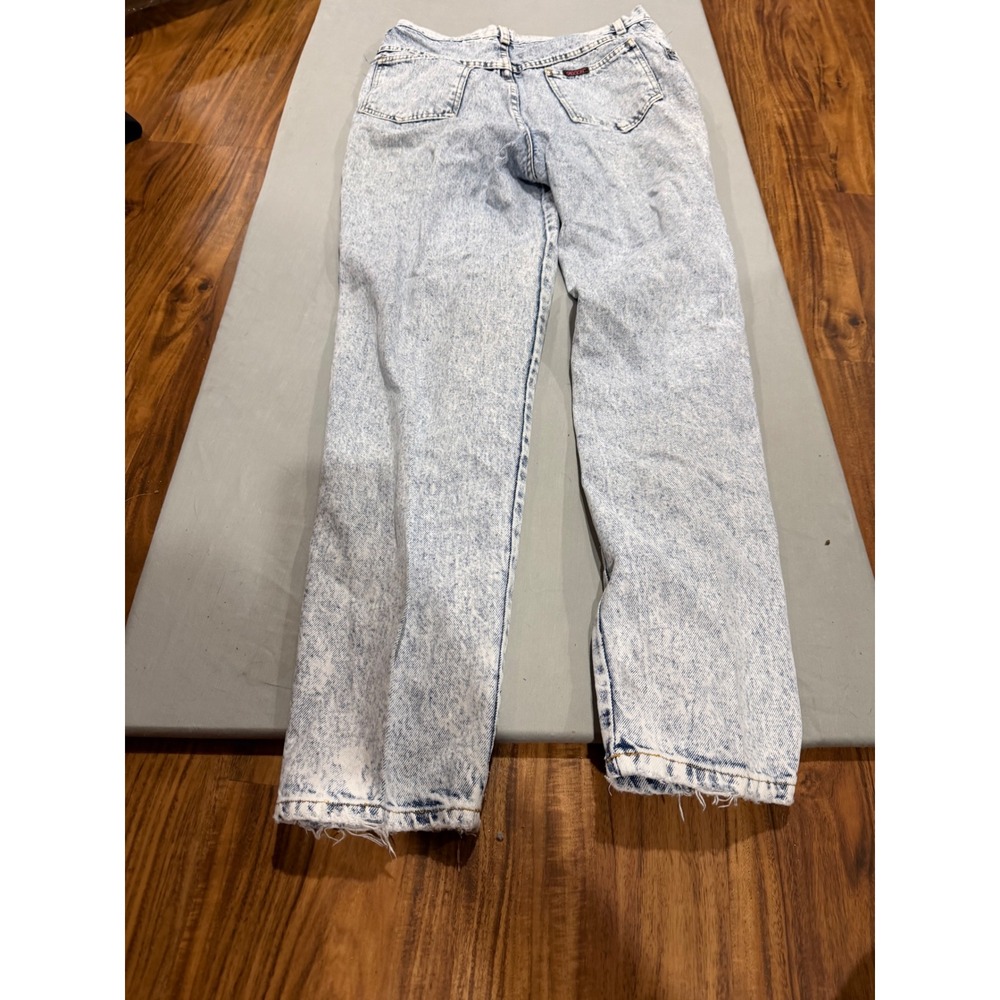 Vintage 80s Womens Sasson Acid Wash High Waist Tapered Jeans 29 Light Blue